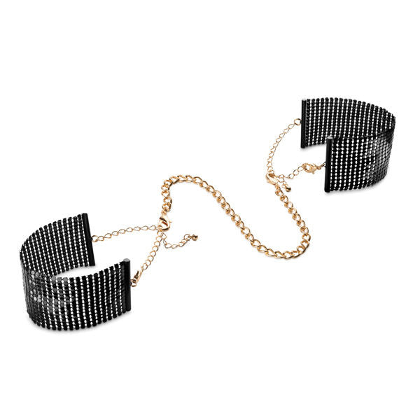 BIJOUX - DÉSIR MÉTALLIQUE BLACK METAL MESH HANDCUFFS - Kink&Play
