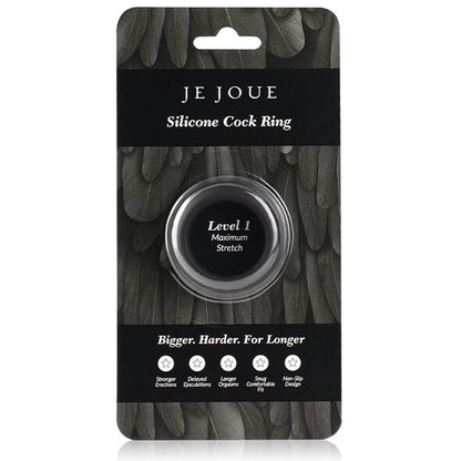 JE JOUE - MAXIMUM STRETCH SILICONE PENISRING - SVART