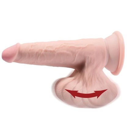 KING COCK - PLUS 3D DILDO MED SVINGANDE KUKKULOR 12,7 CM