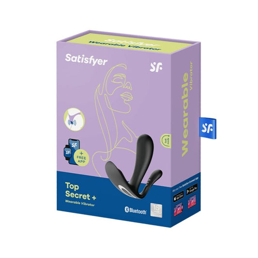SATISFYER - TOP SECRET + VIBRATOR SVART