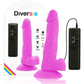 DIVERSIA - FLEXIBEL VIBRERANDE DILDO LILA 18 CM -O- 4 CM