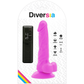 DIVERSIA - FLEXIBEL VIBRERANDE DILDO LILA 18 CM -O- 4 CM