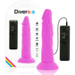 DIVERSIA - FLEXIBEL VIBRERANDE DILDO LILA 23 CM -O- 4,3 CM