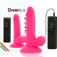 DIVERSIA - FLEXIBEL VIBRERANDE DILDO ROSA 17 CM -O- 3,3 CM