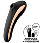 SATISFYER - DUAL KISS AIR PULSE VIBRATOR BLACK