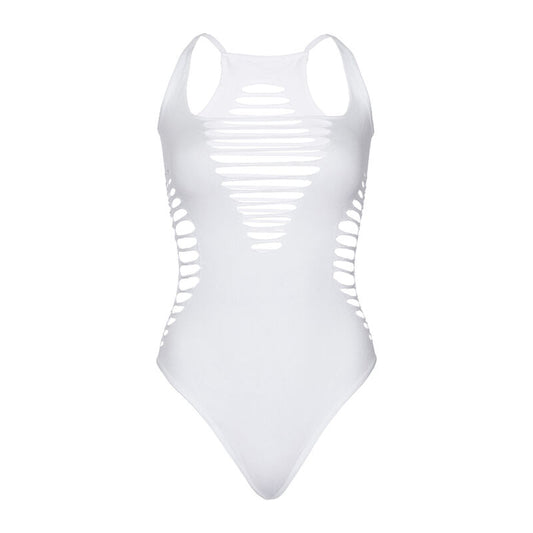 LEG AVENUE - BODY THONG RACERBACK SVART