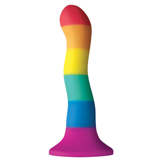 PRIDE - HBTQ-FLAGGA DILDO VÅG 17 CM