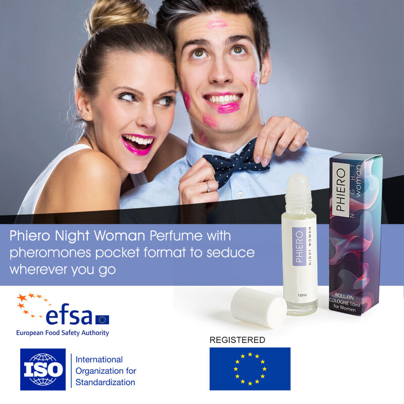 500 COSMETICS - PHIERO NIGHT WOMAN. PERFUME WITH PHEROMONES IN ROLL-ON FORMAT FOR WOMEN - Kink&Play
