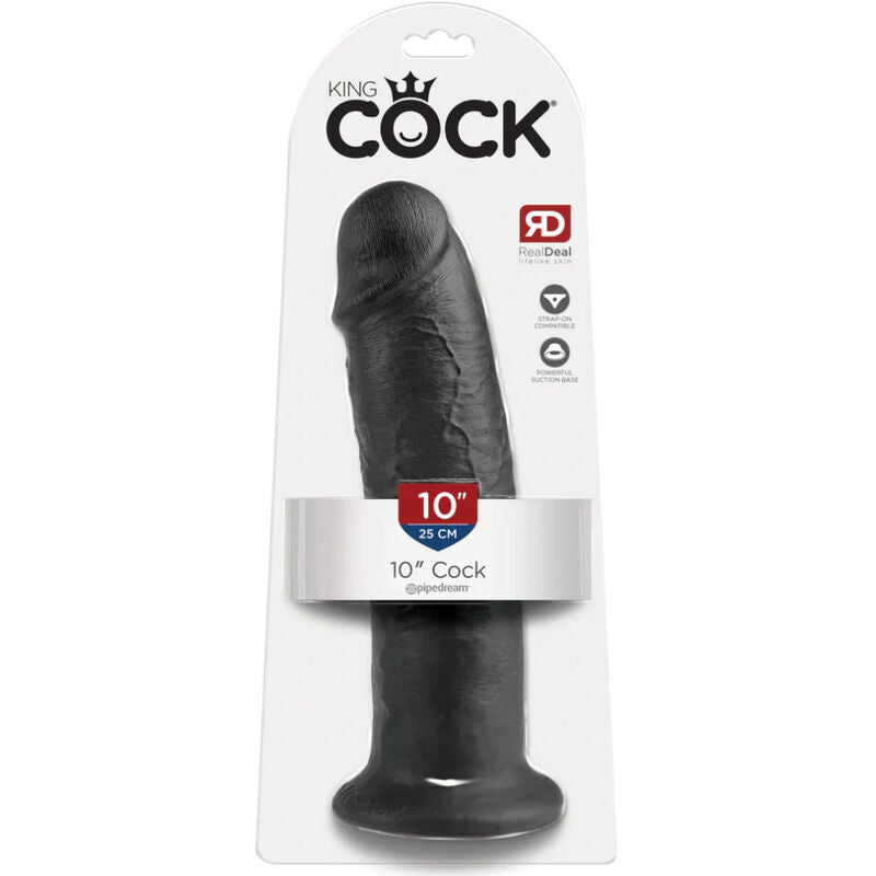 KING COCK - 10 DILDO BLACK 25 CM - Kink&Play