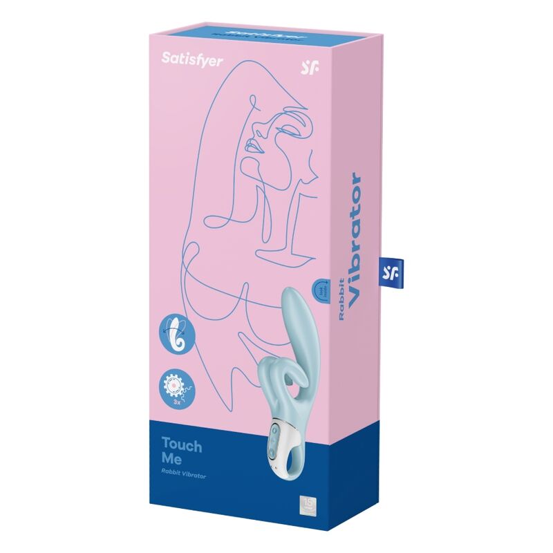 SATISFYER - TOUCH ME RABBIT VIBRATION BLÅ