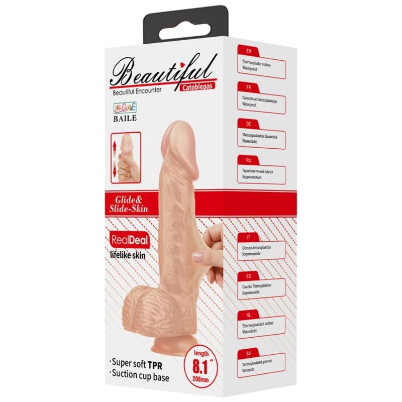 BAILE - BEAUTIFUL ENCOUNTER CATOBLEPAS FLEXIBEL REALISTISK DILDO 20,6 CM NATURLIG