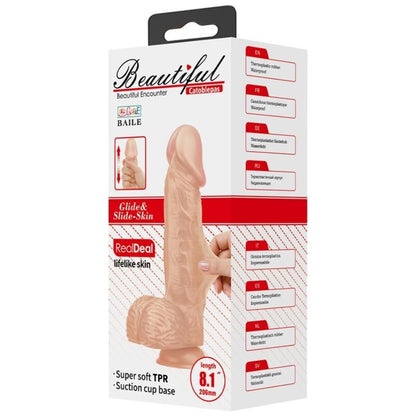 BAILE - BEAUTIFUL ENCOUNTER CATOBLEPAS FLEXIBEL REALISTISK DILDO 20,6 CM NATURLIG