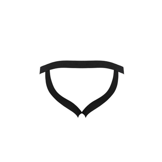 PASSION - 044 SLIP ÖPPEN BEN SVART L/XL