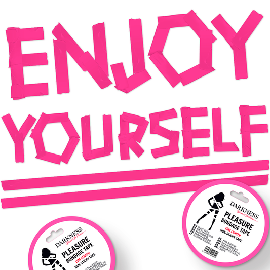 MÖRKR - ICKE-KLISTRIG ROSA BONDAGETEJP 15 M