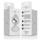 INTENSE - ALUMINUM METAL ANAL PLUG WITH SILVER CRYSTAL SIZE L