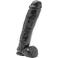 GET REAL - DILDO 28 CM MED PUNGAR SVART