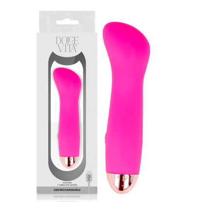 DOLCE VITA - UPPLADDNINGSBAR VIBRATOR ONE ROSA 7 HASTIGHETER