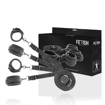 FETISH SUBMISSIVE - SET OF HANDCUFFS AND TIES WITH NOPRENE LINING - Kink&Play