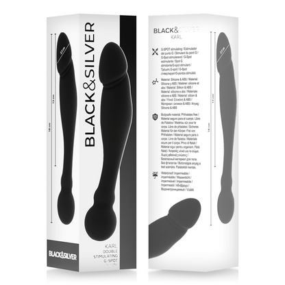 SVART & SILVER - KARL G-PUNKTSSTIMULERANDE DILDO 18 CM