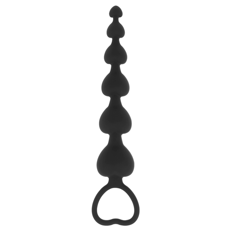 BLACK&SILVER - MILA ANALKEDJA AV HJÄRTAN 18 CM