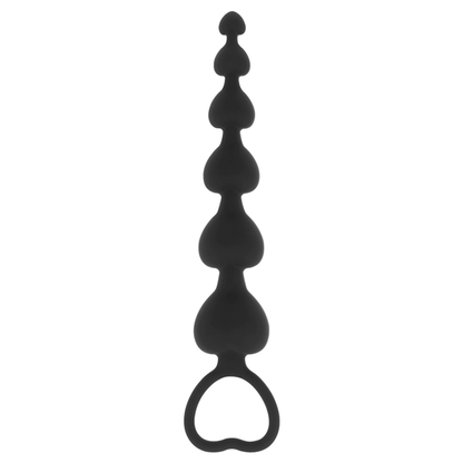 BLACK&SILVER - MILA ANALKEDJA AV HJÄRTAN 18 CM