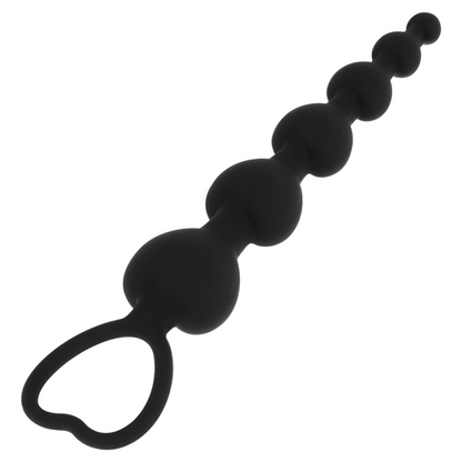 BLACK&SILVER - MILA ANALKEDJA AV HJÄRTAN 18 CM