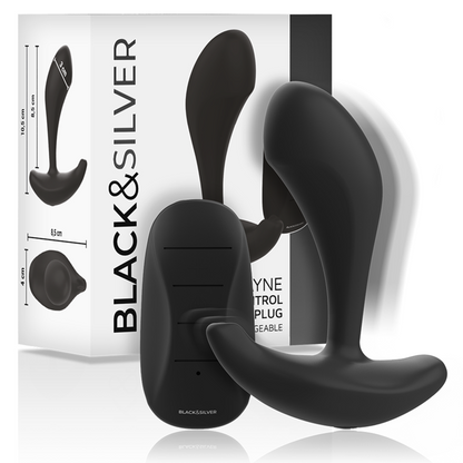 BLACK&SILVER - DWAYNE ANALPLUG SILIKON FJÄRRKONTROLL