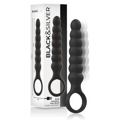 SVART&SILVER - BOB KRAFTFULL ANALDILATOR I SILIKON