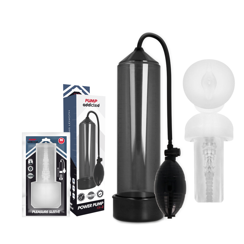 PUMP ADDICTED - RX3 SVART MED PLEASURE SLEEVE