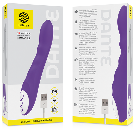 GALATEA - DANTE LILAC VIBRATOR KOMPATIBEL MED WATCHME TRÅDLÖS TEKNIK