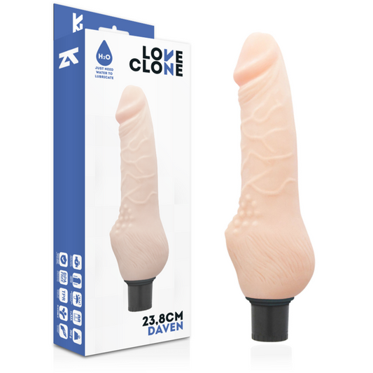 LOVECLONE - DAVEN SJÄLVSMÖRJNING REALISTISK 23,8 CM -O- 3,8 CM