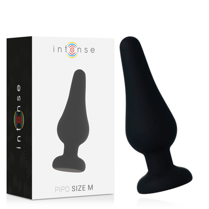 INTENS - ANALPLUGG PIPO M SVART SILIKON 11 CM