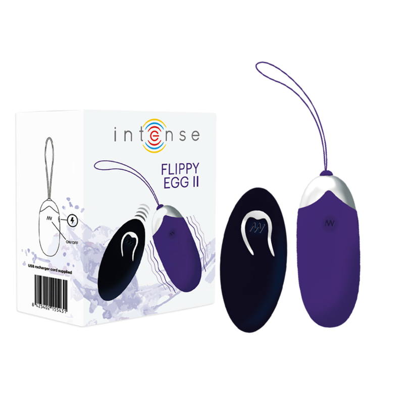 INTENSE - FLIPPY II VIBRATING EGG WITH REMOTE CONTROL PURPLE - Kink&Play