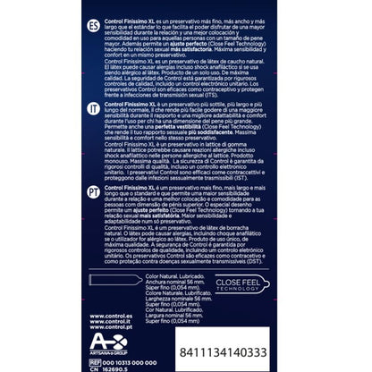 CONTROL - FINISSIMO XL CONDOMS 12 UNITS - Kink&Play