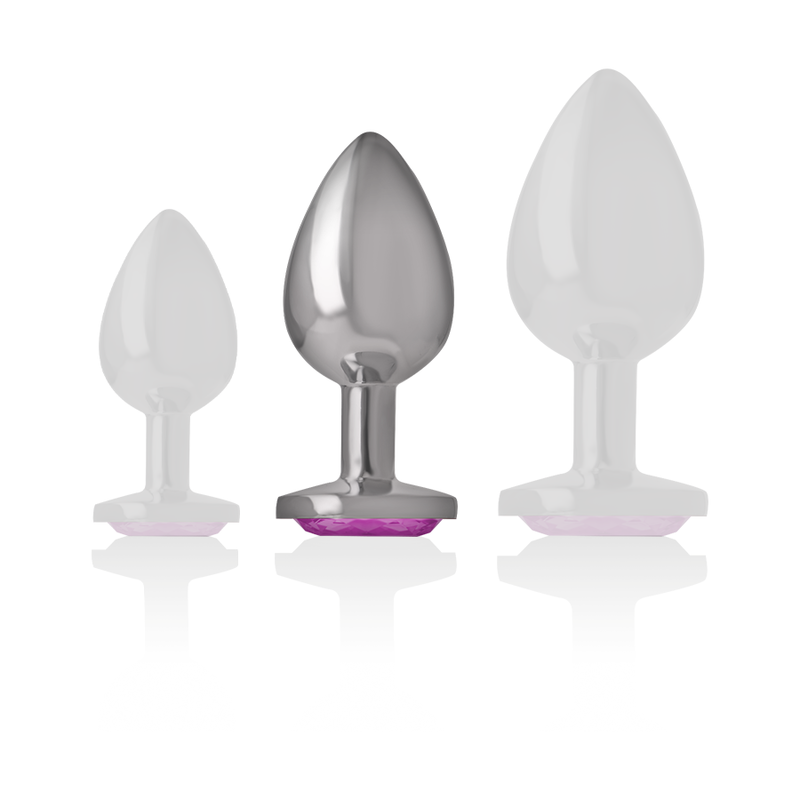 INTENSE - ANALPLUGG AV ALUMINIUM METALL ROSA HJÄRTA STORLEK M