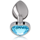 INTENSE - ALUMINUM METAL ANAL PLUG BLUE HEART SIZE S