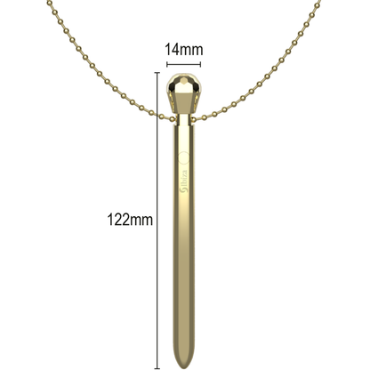 IBIZA - KLITORISSTIMULATOR SOM HALSSMYCKE USB-LADDARE 12 VIBRATIONSLÄGEN GULD 12,2 X 1,5