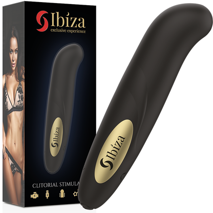 IBIZA - KLITTORISSTIMULATOR USB-LADDARE 10 VIBRATIONSLÄGEN GULDFÄRGAD 13 X 2,9 CM