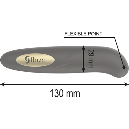 IBIZA - KLITTORISSTIMULATOR USB-LADDARE 10 VIBRATIONSLÄGEN GULDFÄRGAD 13 X 2,9 CM