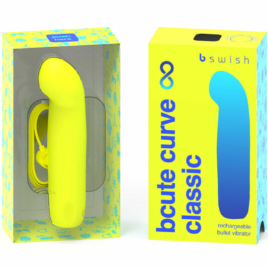 B SWISH - BCUTE CURVE INFINITE KLASSISK UPPLADDNINGSBAR SILIKONVIBRATOR GUL
