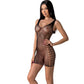 PASSION - BS097 SVART BODYSTOCKING EN STORLEK