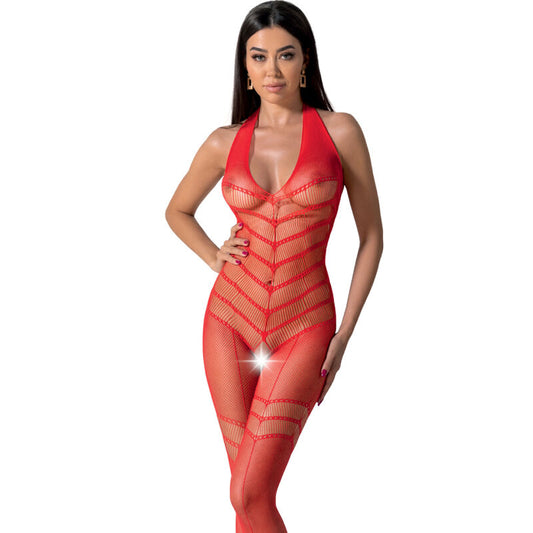 PASSION - BS100 BODYSTOCKING SVART EN STORLEK