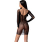 PASSION - BS101 BODYSTOCKING SVART EN STORLEK