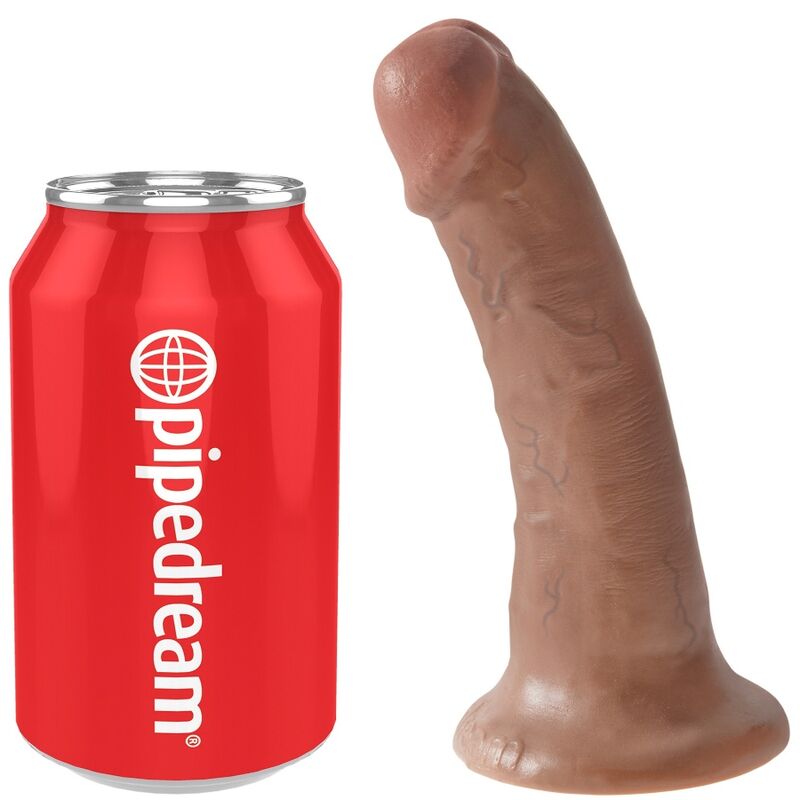 KING COCK - REALISTISK PENIS 15 CM KARAMELL