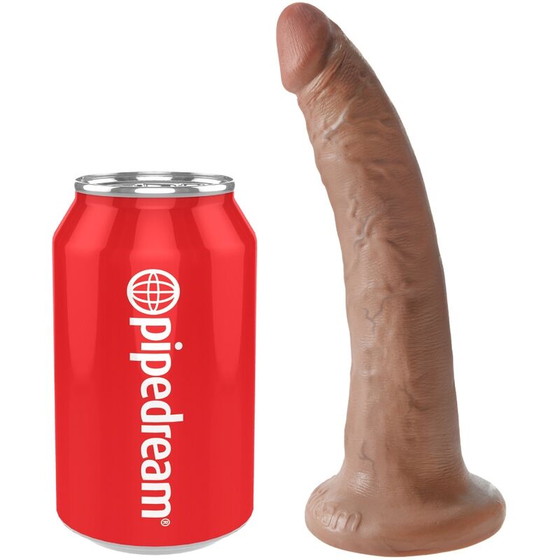 KING COCK - REALISTISK PENIS 17,5 CM KARAMELL