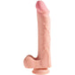 KUNGSKUK - REALISTISK PENIS MED KUGLAR 3D 24,8 CM LJUS