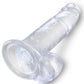 KING COCK - KLAR REALISTISK PENIS MED KUGLAR 15,2 CM TRANSPARENT