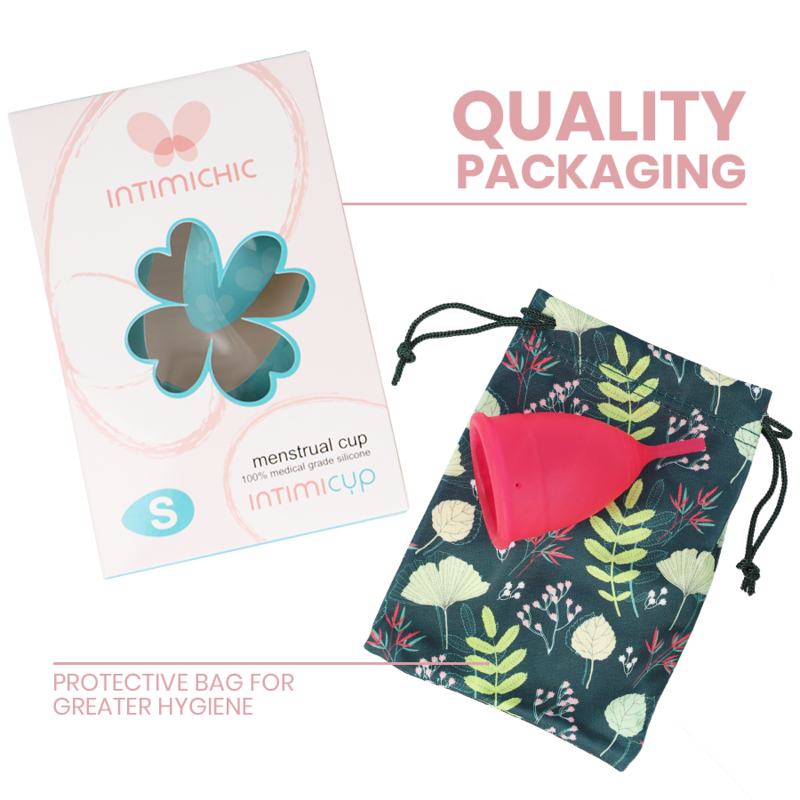 INTIMICHIC - MENSTRUAL CUP MEDICAL GRADE SILICONE - SIZE S - Kink&Play