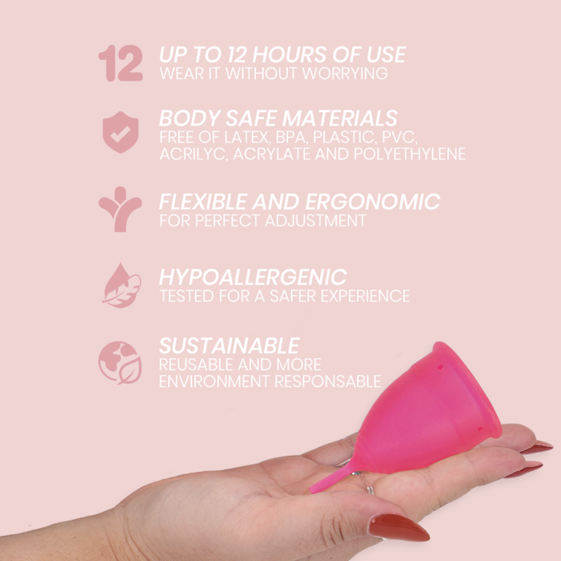 INTIMICHIC - MENSTRUAL CUP MEDICAL GRADE SILICONE - SIZE L - Kink&Play