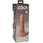 KING COCK - ELITE REALISTISK DILDO VIBRERANDE &amp; SILIKON 15,2 CM KARAMELL